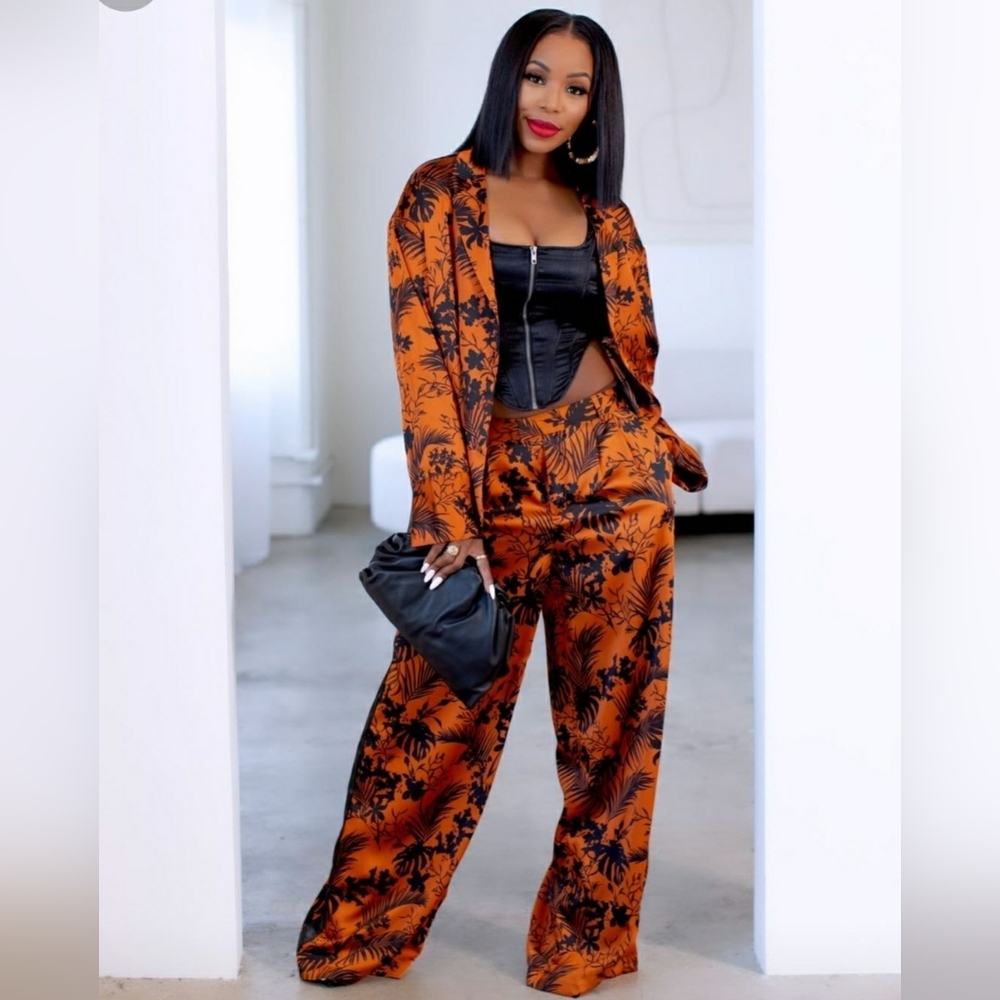 Future Collective with Kahlana Barfield Brown Women's Wide Leg Trousers